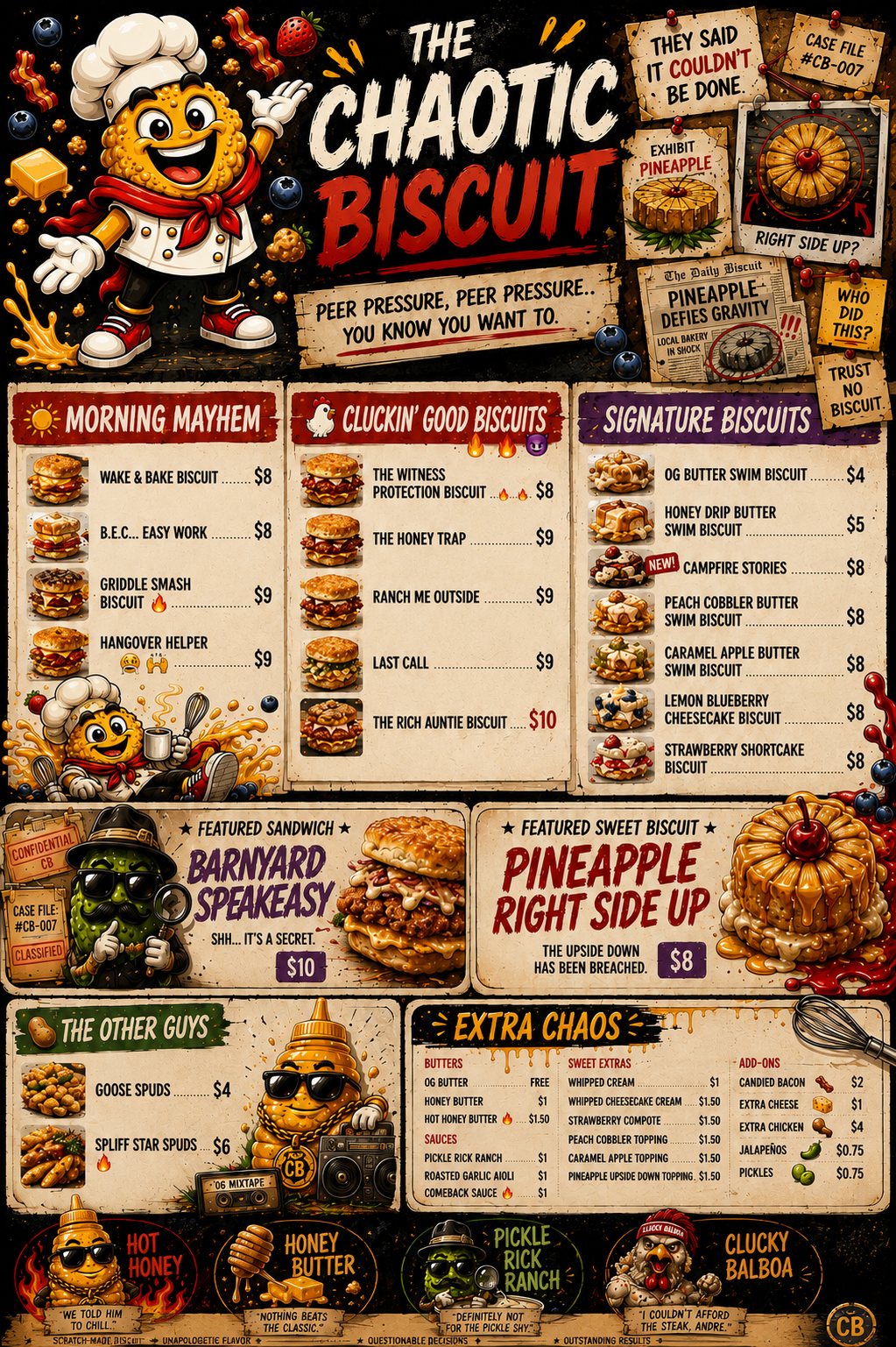 The Chaotic Biscuit menu preview